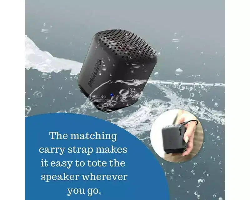 Diffusore Bluetooth PHILIPS resistente all'acqua, design compatto, microfono integrato