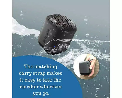 Diffusore Bluetooth PHILIPS resistente all'acqua, design compatto, microfono integrato