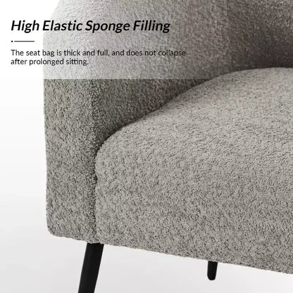 Guy Modern Boucle Armchair Set of 2 with metal leg ART OF LIVING DESIGNS