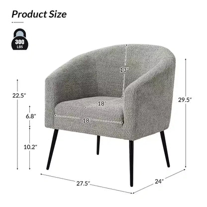 Guy Modern Boucle Armchair Set of 2 with metal leg ART OF LIVING DESIGNS