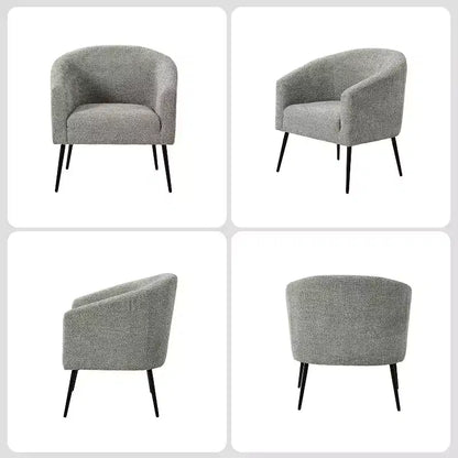 Guy Modern Boucle Armchair Set of 2 with metal leg ART OF LIVING DESIGNS