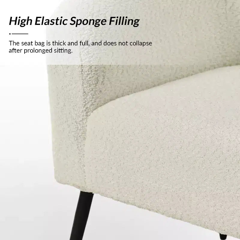 Guy Modern Boucle Armchair Set of 2 with metal leg ART OF LIVING DESIGNS