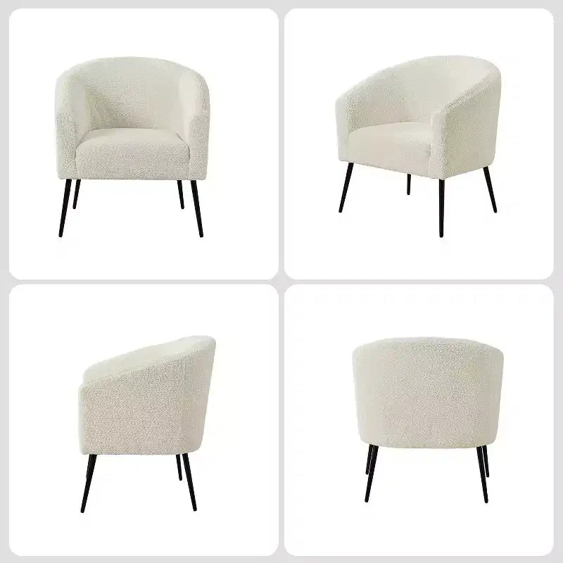 Guy Modern Boucle Armchair Set of 2 with metal leg ART OF LIVING DESIGNS