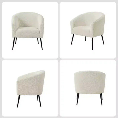 Guy Modern Boucle Armchair Set of 2 with metal leg ART OF LIVING DESIGNS