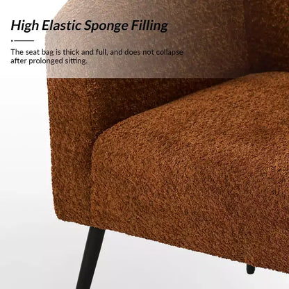 Guy Modern Boucle Armchair Set of 2 with metal leg ART OF LIVING DESIGNS