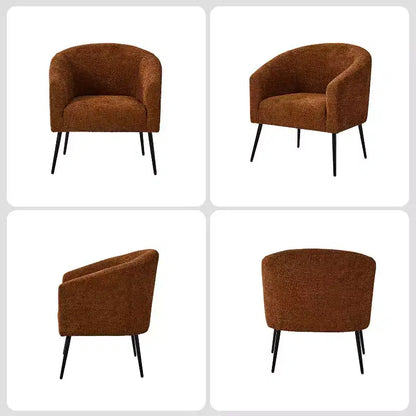 Guy Modern Boucle Armchair Set of 2 with metal leg ART OF LIVING DESIGNS