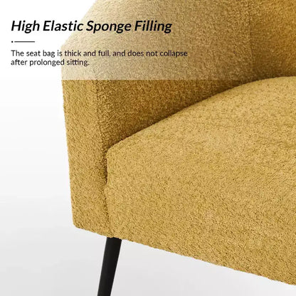 Guy Modern Boucle Armchair Set of 2 with metal leg ART OF LIVING DESIGNS