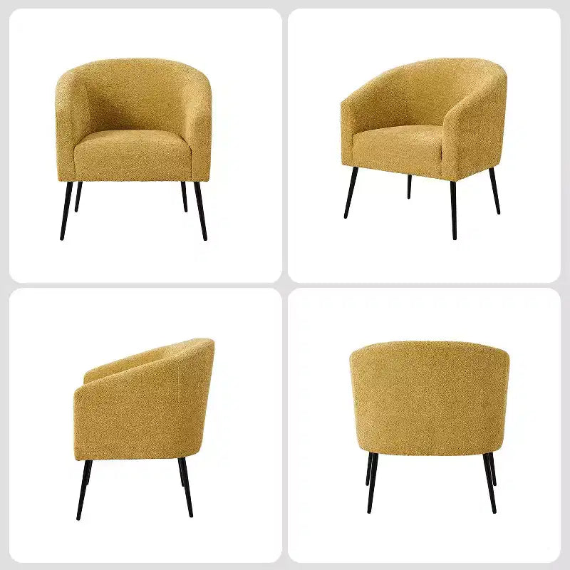 Guy Modern Boucle Armchair Set of 2 with metal leg ART OF LIVING DESIGNS