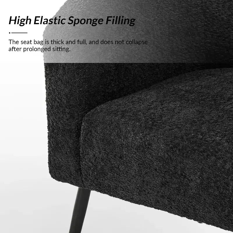 Guy Modern Boucle Armchair Set of 2 with metal leg ART OF LIVING DESIGNS