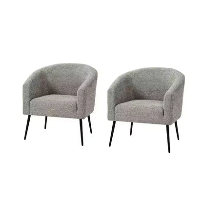 Guy Modern Boucle Armchair Set of 2 with metal leg ART OF LIVING DESIGNS