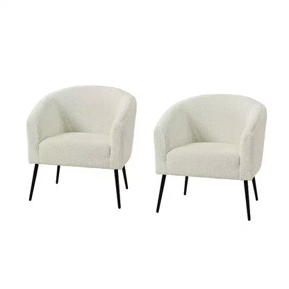 Guy Modern Boucle Armchair Set of 2 with metal leg ART OF LIVING DESIGNS