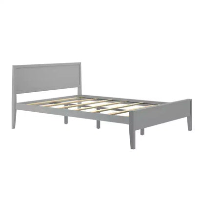 Max & Lily Letto matrimoniale, letto a piattaforma classico in legno massiccio con testiera a pannelli per bambini