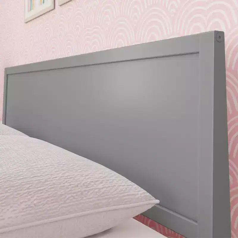 Max & Lily Letto matrimoniale, letto a piattaforma classico in legno massiccio con testiera a pannelli per bambini