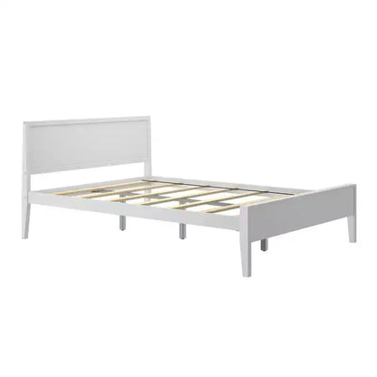 Max & Lily Letto matrimoniale, letto a piattaforma classico in legno massiccio con testiera a pannelli per bambini