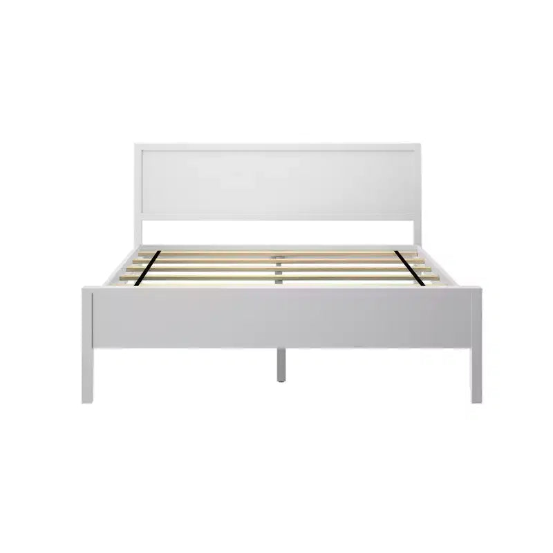 Max & Lily Letto matrimoniale, letto a piattaforma classico in legno massiccio con testiera a pannelli per bambini
