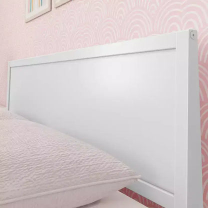 Max & Lily Letto matrimoniale, letto a piattaforma classico in legno massiccio con testiera a pannelli per bambini