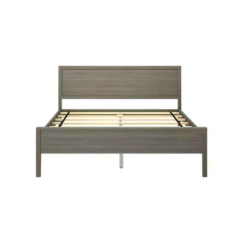 Max & Lily Letto matrimoniale, letto a piattaforma classico in legno massiccio con testiera a pannelli per bambini