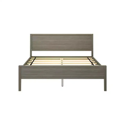 Max & Lily Letto matrimoniale, letto a piattaforma classico in legno massiccio con testiera a pannelli per bambini