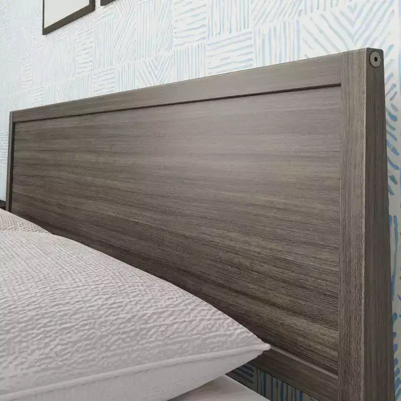 Max & Lily Letto matrimoniale, letto a piattaforma classico in legno massiccio con testiera a pannelli per bambini