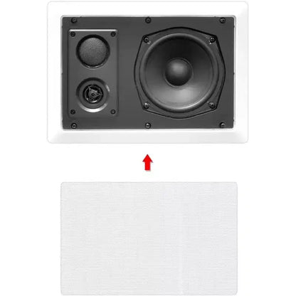 Enclosed Ceiling Wall Mount Speaker for Home Audio with High-Quality Sound, Easy Installation, White Finish