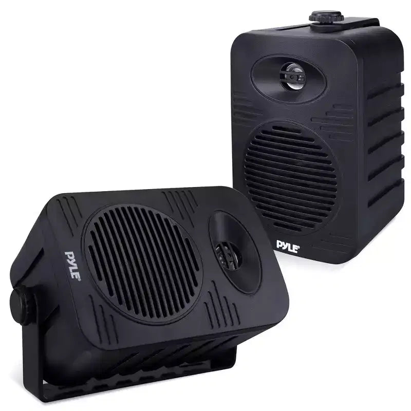 Pyle Indoor Outdoor Speakers Pair - Black