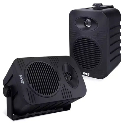 Pyle Indoor Outdoor Speakers Pair - Black