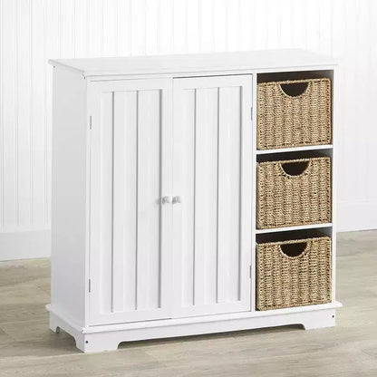 The Lakeside Collection Beadboard Buffet Cabinet - Sideboard with Storage