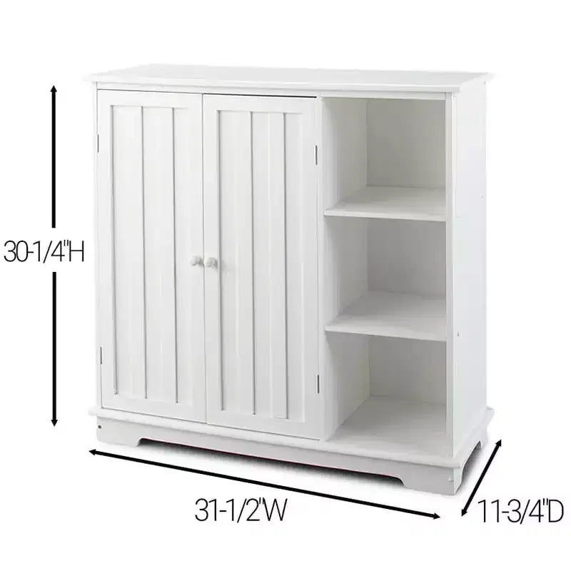 The Lakeside Collection Beadboard Buffet Cabinet - Sideboard with Storage