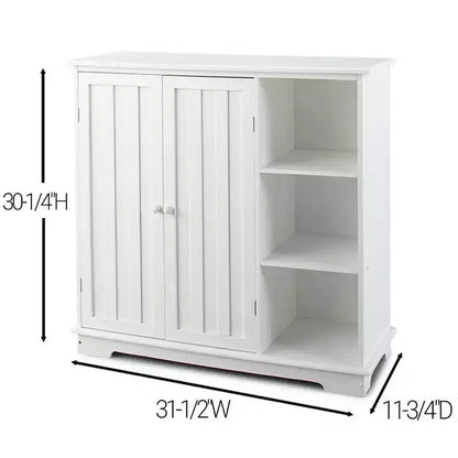 The Lakeside Collection Beadboard Buffet Cabinet - Sideboard with Storage