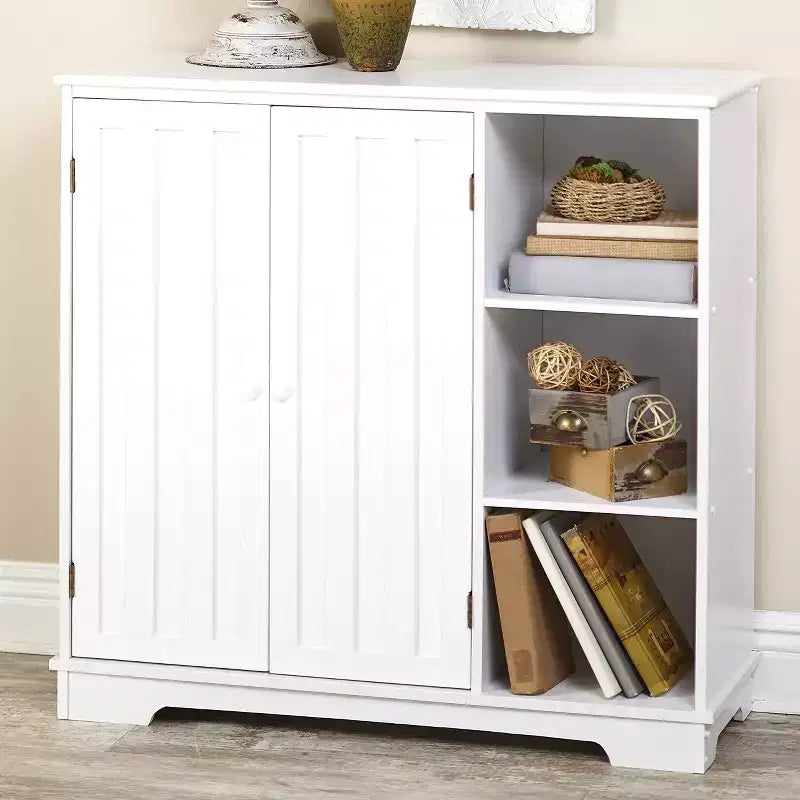 The Lakeside Collection Beadboard Buffet Cabinet - Sideboard with Storage