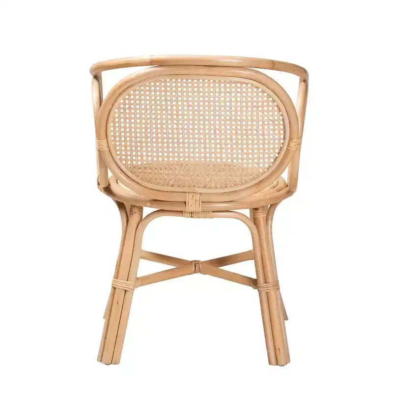 bali & pari Palesa Sedia da pranzo moderna in rattan stile bohémien