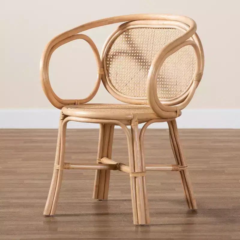 bali & pari Palesa Sedia da pranzo moderna in rattan stile bohémien