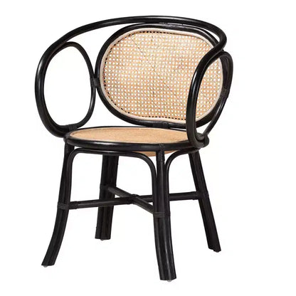 bali & pari Palesa Sedia da pranzo moderna in rattan stile bohémien