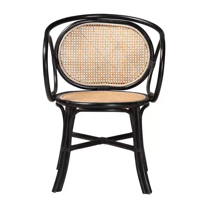 bali & pari Palesa Sedia da pranzo moderna in rattan stile bohémien