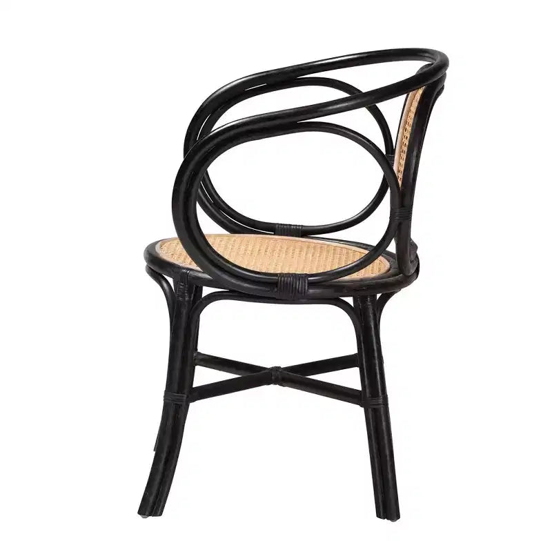 bali & pari Palesa Sedia da pranzo moderna in rattan stile bohémien