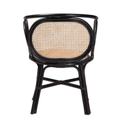 bali & pari Palesa Sedia da pranzo moderna in rattan stile bohémien