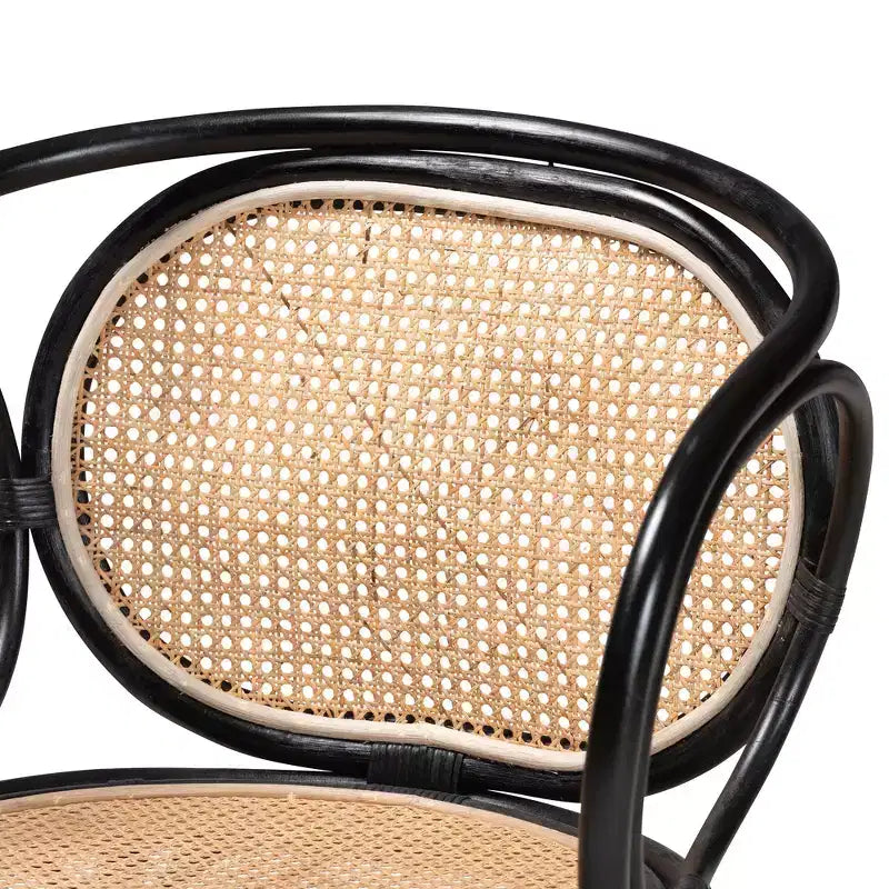 bali & pari Palesa Sedia da pranzo moderna in rattan stile bohémien