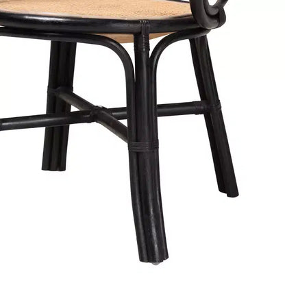 bali & pari Palesa Sedia da pranzo moderna in rattan stile bohémien