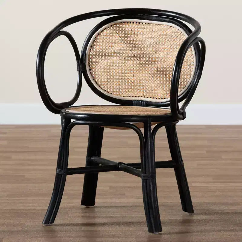 bali & pari Palesa Sedia da pranzo moderna in rattan stile bohémien