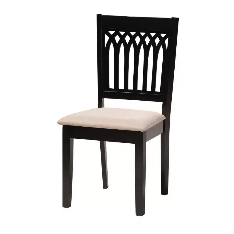 Baxton Studio Genesis Modern Fabric Wood Dining Set