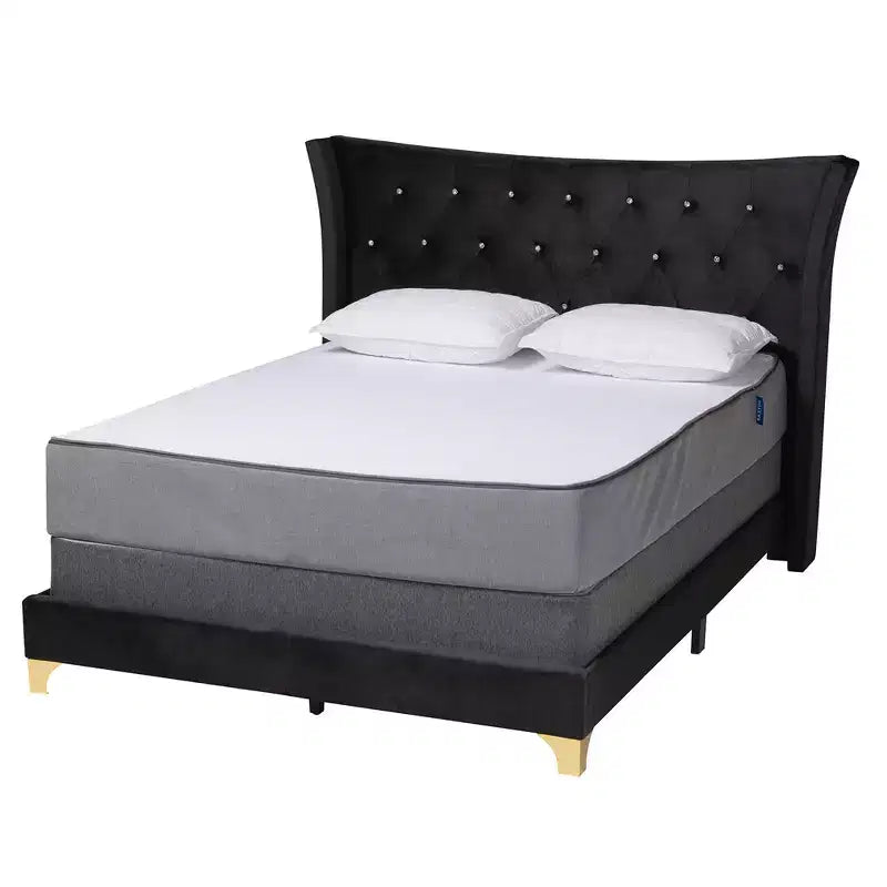 Letto con pannelli in metallo Easton di Baxton Studio, stile contemporaneo, glamour e lussuoso