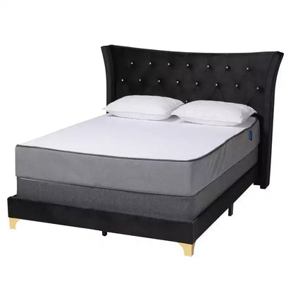 Letto con pannelli in metallo Easton di Baxton Studio, stile contemporaneo, glamour e lussuoso