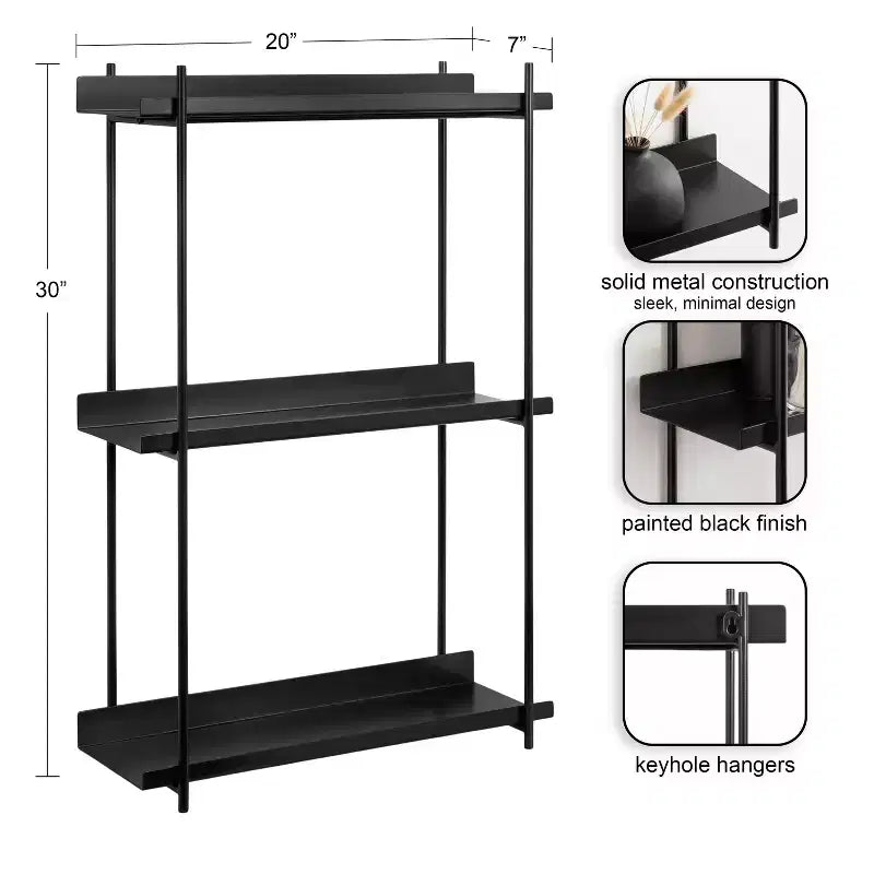 Kate & Laurel All Things Decor Dominic Tiered Wall Shelf