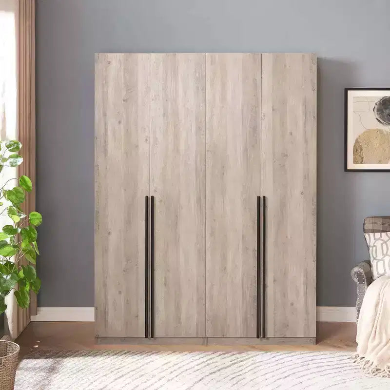Manhattan Comfort 2pc Lee 4 Door 5 Shelf Module Wardrobe