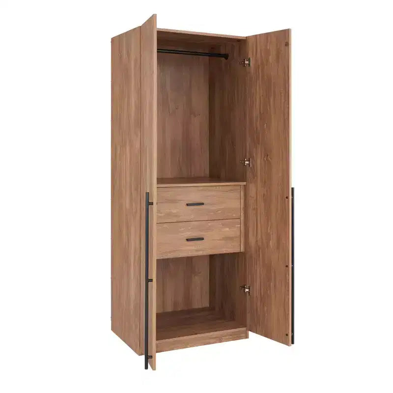Manhattan Comfort 2pc Lee 4 Door 5 Shelf Module Wardrobe