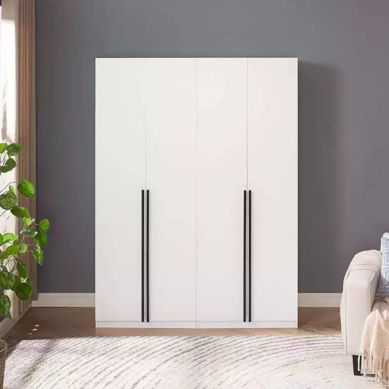 Manhattan Comfort 2pc Lee 4 Door 5 Shelf Module Wardrobe