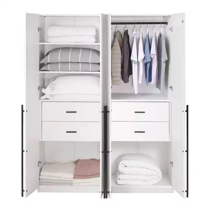 Manhattan Comfort 2pc Lee 4 Door 5 Shelf Module Wardrobe