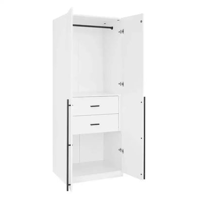 Manhattan Comfort 2pc Lee 4 Door 5 Shelf Module Wardrobe