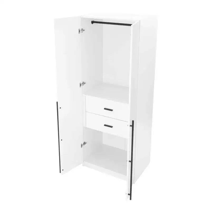 Manhattan Comfort 2pc Lee 4 Door 5 Shelf Module Wardrobe