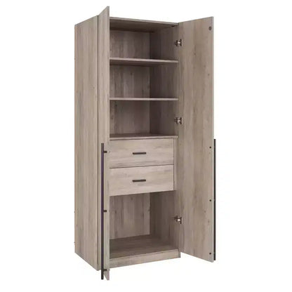 Manhattan Comfort 2pc Lee 4 Door 5 Shelf Module Wardrobe